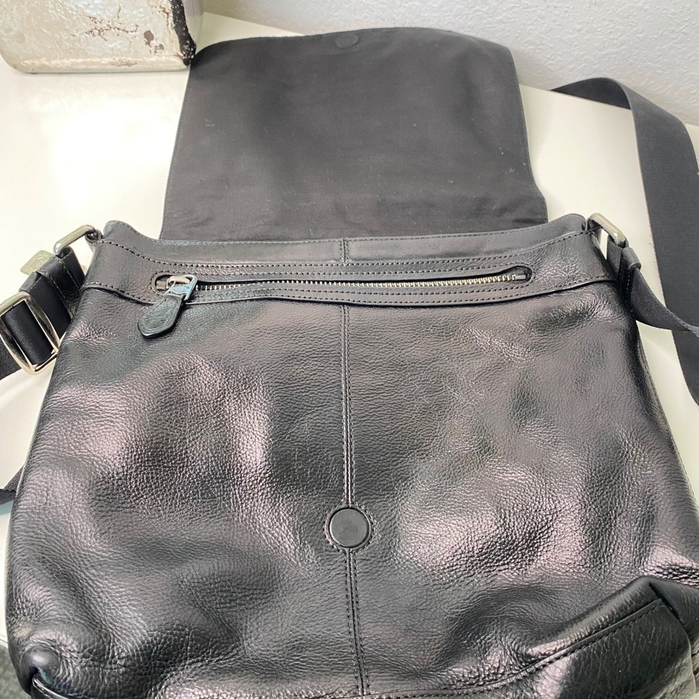 COACH Sullivan Small Messenger‎ Crossbody Purse Black Calf Leather Unisex F72108 - Picture 13 of 16